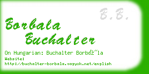 borbala buchalter business card